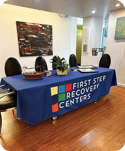 Reception area of First Step Recovery Centers